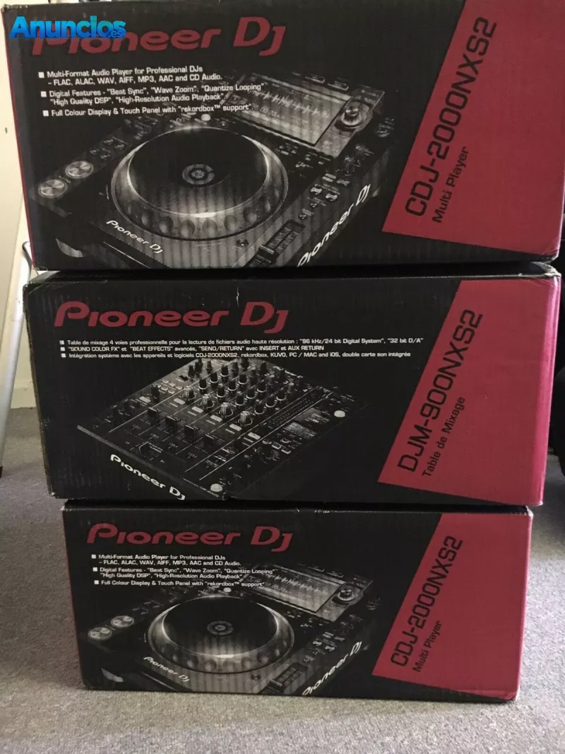 Vende Pioneer DJ 2x Pioneer Cdj-2000Nxs2 y Djm-900Nxs2 + Pioneer Hdj-x10-k + Flightcases Paquete