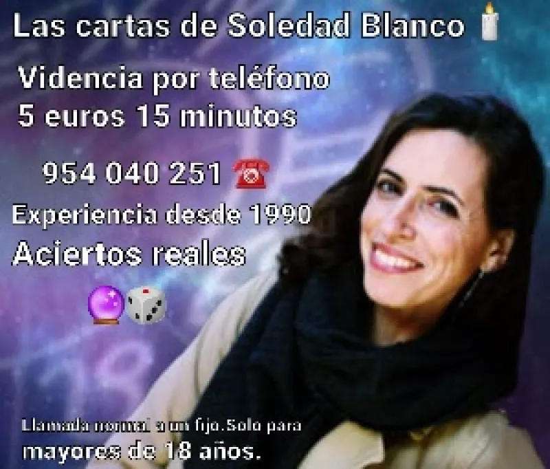 Tarot Soledad Blanco visa 10 euros 30 minutos