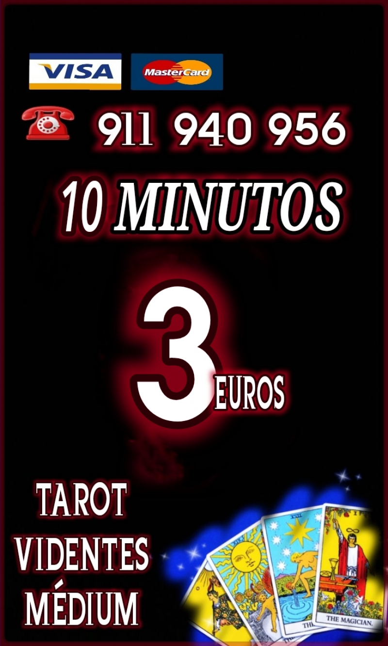 TAROT Y VIDENTES 10 MINUTOS 3 EUROS 
