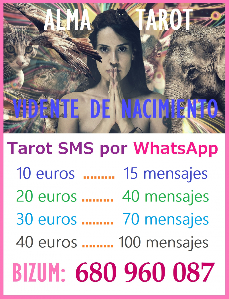 TAROT SMS POR WHATSAPP con ESMERALDA Vidente y Tarotista.. 100 % aciertos 