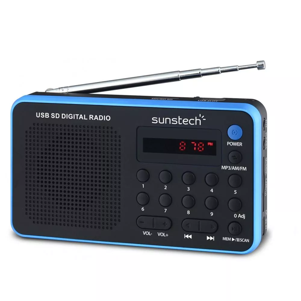 Portable digital AM/FM radio Black Portátil Analógica Negro, Azul