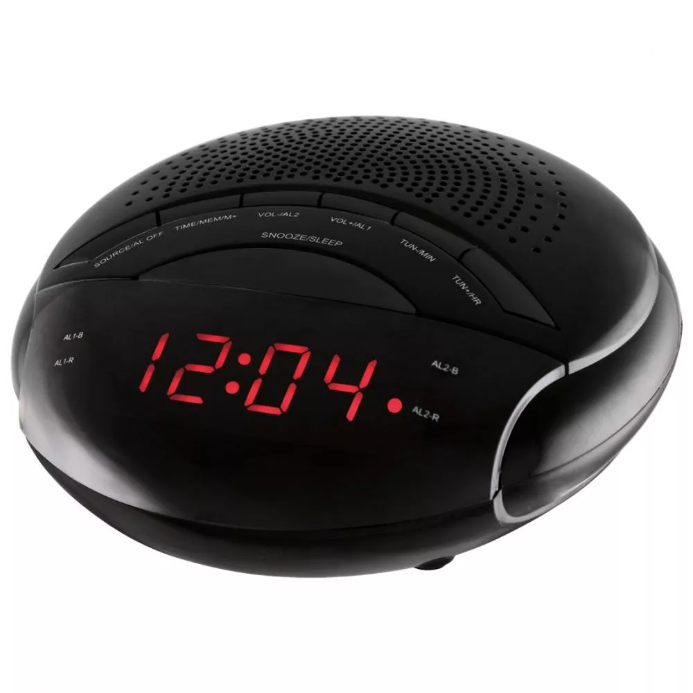 Radio reloj despertador nevir nvr - 335dd negro sintonizador am - fm